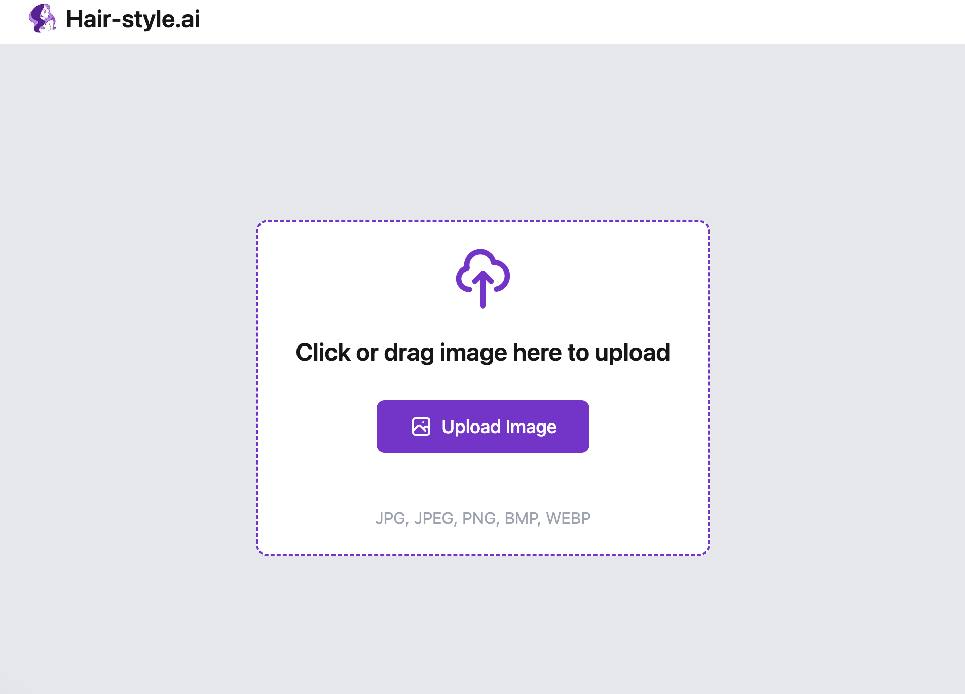 Simple illustration showing how to upload your photo for AI haircut simulator